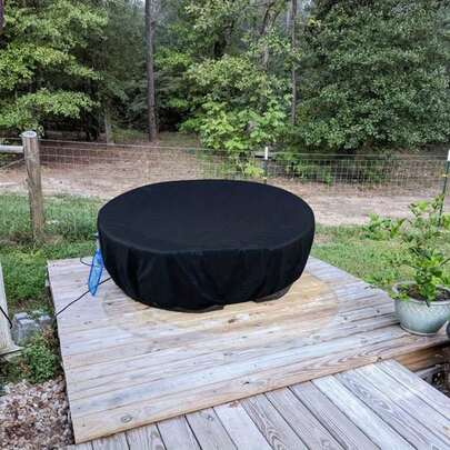 420D Oxford Cloth Outdoor Oval Pool Cover Tank Pool Dust Cover Bathtub Cover 50 Gallons