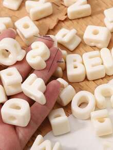 26/10pcs Ivory Acrylic Letter Beads, A~Z 26 Letters Complete, Suitable For DIY Handmade Keychains And Phone Charms, Can Be Used For Various Occasions, Essential Material For DIY Creative Crafts. - White English Letters - View 6