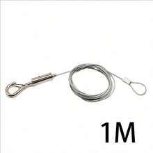1/2/3/4/5m Heavy Duty Stainless Steel Picture Hanging Wire Rope, Practical Silver With Carabiner, Customizable Hanging Cable, Art Frame Suspension Rope, Suitable For Gallery Display And Indoor Wall Decor - Adjustable Stainless Steel Cable - View 7