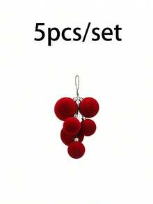 1 Set Christmas Ball Ornaments, Suitable For Holiday Parties, Velvet Christmas Ball Ornaments, Applicable For Christmas Tree, Window Decoration And Indoor Home Decor - A - View 14