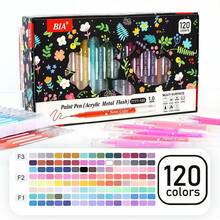 180 Color Gel Pen Set - 1.0mm Tip, Acrylic Metallic Glitter Paint Marker Pens, Multi-Color Markers, Needle Pens, Ballpoint Pens, Eyeliner Pens, Perfect For Vibrant Colorful Writing And Sketching, Smooth Writing, For Painting, Highlighting, Note-Taking, Crafting, Office Use - Multicolor - View 12