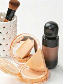 Triangular Wedge Makeup Sponge Puff, 2-In-1 Skin & Sponge Surface Makeup Puff Set With Storage Box, Soft Sponge Suitable For Foundation & Concealer, Women's Makeup Tool - Multicolor - View 5