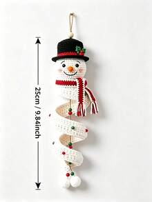 1 Set DIY Christmas Spiral Crochet Ornament Kit, Handmade Santa Claus Snowman Christmas Tree Hanging Decor, Crochet Doll Set, Suitable For Beginners, Holiday Handmade Gift - A-multi-color - View 10