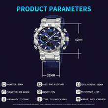 Top Brand Luxury G Style Men's Electronic Watch Outdoor Sports Analog Digital Chronograph Military Army Dual Display Shockproof Waterproof Wristwatch - Black - View 10