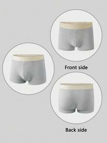 Norcotton Men's Colorblock Pure Cotton Boxer Shorts 4pcs/Pack - Multicolor - View 2
