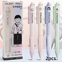 Silent Click Neutral Ink Pen, Minimalist Highly Attractive Black Pen, ST Nib, Quick-Drying, For Exam Practice - Multicolor - View 6