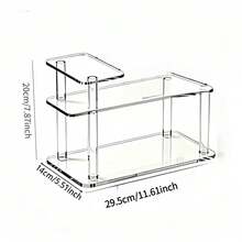 Transparent Desktop Organizer, Office Shelf And Display Rack, Perfume Holder And Storage Shelf, Desktop And Countertop Shelf, And Multifunctional Perfume Display Rack. - 1 - View 2