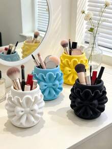 Tempat Kuas Makeup Bentuk Pita Cetak 3D, Desain Renda Berkerut, Tersedia Berbagai Warna, Ruang Penyimpanan Luas, Dapat Menampung Lipstik dan Kuas Makeup, Menciptakan Meja Rias yang Manis dan Elegan - MultiWarna - View 10