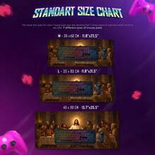 Biblical Last Supper Extended Mouse Pads, Jesus And Twelve Disciples Religious Painting Print, Smooth Fabric Surface Desk Mats For Computer, Keyboard, Church Office And Home Study, 3 Sizes Available - View 5