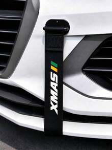 1pc Universal Car Sport Style Tow Strap With Decorative Trim, High-Strength Nylon Webbing, "SPORT" Printed Design, Easy Installation, Suitable For Most Car Front Bumper Grilles, Eye-Catching Appearance Modification Accessory, Black And Red Available - Christmas - View 9
