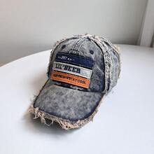 1pc Men's Baseball Cap, Washed Distressed Frayed Edge Denim Hat, Suitable For Outdoor Travel And Daily Wear - Multicolor - View 5