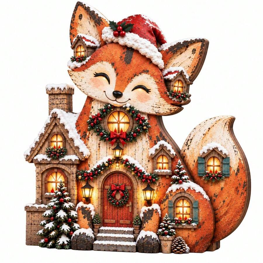 Cross-Border Christmas New Moon Santa Claus Holding Gift Christmas Decoration Resin Craft