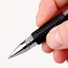 3pcs Ergonomic 0.5mm Fine Point Black Gel Pens With Liquid Ink, Random Cartoon Nurse Stickers, Liquid Ink Pen Holder And Cord Wrap - Stylish Damage-Resistant Design, Perfect For Office And Reception Desk, Desktop Accessories - A - View 7