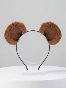 Autumn New Party High-End Style Headband For Women, Personalized Cute Plush Bear Ears, Fresh Cartoon Animal Ear Headpiece - Multicolor - View 7