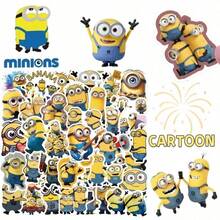 1set Yellow People Funny Cartoon Decals, Sticker Pack,Residue Free,For Luggage,Computer,Flask,Instrument,Tablet,Journal,Personalized Decor,Art Stickers - Multicolor - View 4