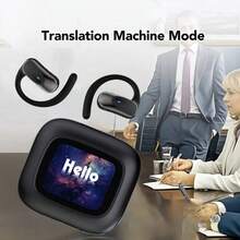 AI Translation Earbuds, 144 Languages Real-Time Translation Earhook Bluetooth Headphones With App For Study & Work - Multicolor - View 7