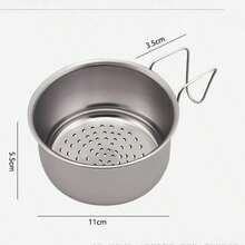 1pc Premium Stainless Steel Sink Strainer Basket - Heavy Duty Rust-Resistant Anti-Clogging Perforated Drain Basket, Fits Most Sinks - Easy Clean Kitchen Vegetable, Fruit And Food Debris Filter - Modern Kitchen Accessory, Metallic Gloss Finish, Rust-Proof Material - Thickened Stainless Steel [1 Pack] Hanging Drain Basket - View 8