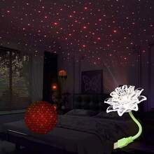 Lotus Starry Sky Projection Night Light, Table Lamp Bedroom Bedside Night Light, Car Night Light, Starry Sky Effect Emotional Value Maxed Out, Night Sleep Eye Protection USB Voice Control, 2026 Latest R&D - Multicolor - View 13