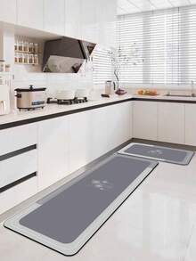 1 Pc Dandelion Pattern Kitchen Mat, 3.5 Mm Soft Rubber That Absorbs Water And Is Easy To Clean. Suitable For Corridors, Bathrooms, Living Rooms, Outdoor Door Mats, And Toilets. Useable Throughout The Year And For Various Holidays. - Multicolor - View 8