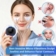 Hailicare Facial Massager With EMS Microcurrent & Vibration, Electric Face Sculpting Device For Jawline, Facial Contouring & Skin Care, 19 Modes Adjustable Face Lifting Massager - White - View 3