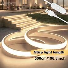Warm Light Flexible Neon LED Strip, With Shaping Function, USB Interface Button Switch Brightness, Suitable For Indoor Decoration Patterns, Kitchen Lighting Mirror Fill Light, A Gift For Girlfriend To Make Her More Beautiful - Multicolor - View 20