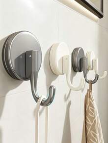 1/3pcs Suction Cup Wall Hooks, Suitable For Nursery, Heavy Duty Removable Bathroom Hooks, Baby Room Storage Organizer - Multicolor - View 3