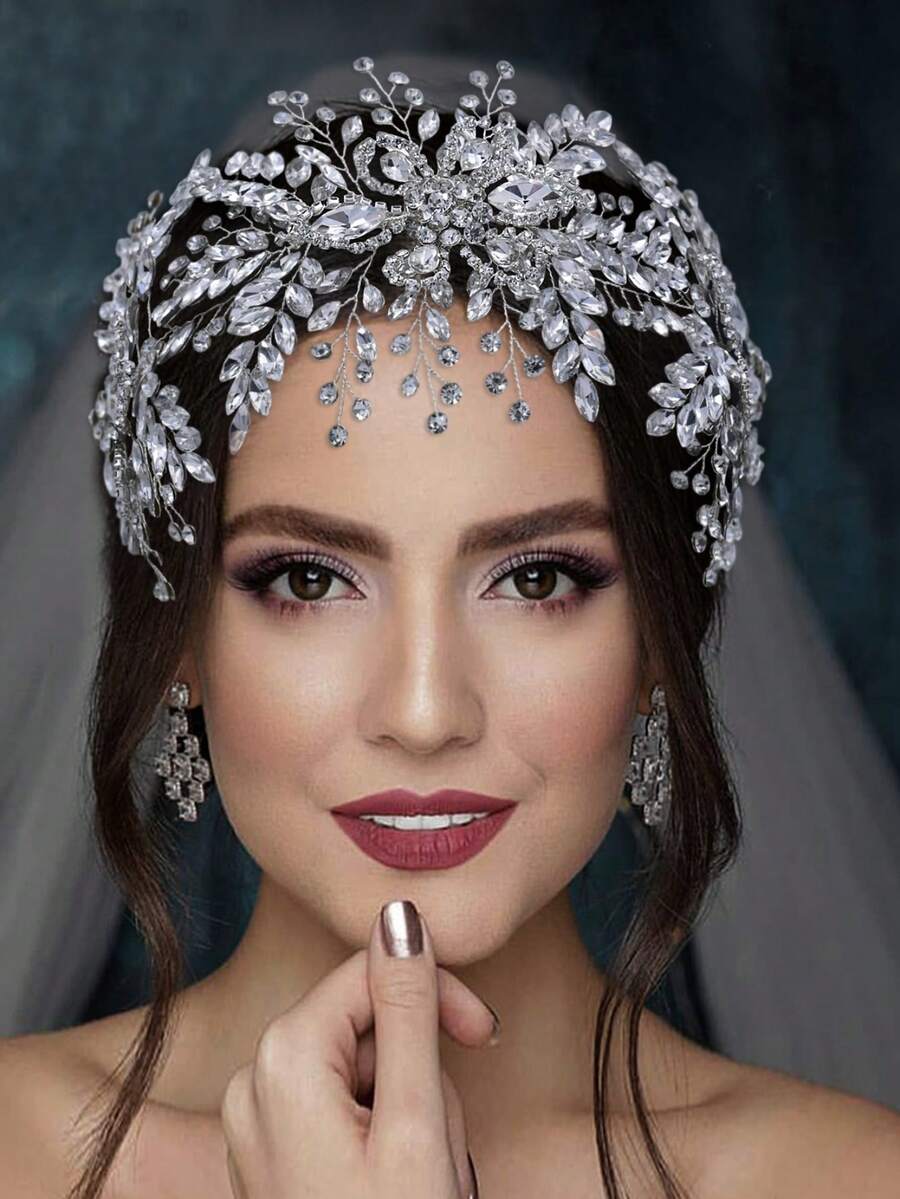 1pc Elegant Handmade Rhinestone Crystal Headpiece Women Hairbands For Wedding Accessories