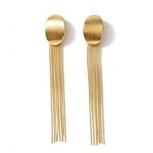 1 Pair Long Tassel Earrings Women's Fashion Dangle Earrings - Gold - View 6