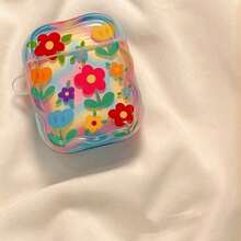 Creative Painted Flower Bluetooth Earphone Protective Case Compatible With Airpods 1/2/3/4/New 5th Gen Pro 1/2/3/4 All Models With Pendant - Multicolor - View 4