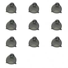 Cartoon Seal Enamel Pin Color Blocking Fashion Decorative Badge Ornaments Lapel Bag Badges Gifts - Dark Grey - View 10