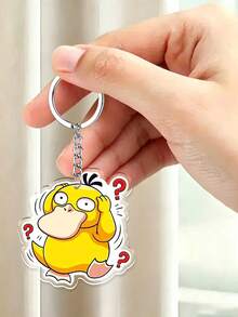 MASSDI 2Pcs Anime Acrylic Key Chain Pack, Cute & Napping Pattern Ornaments, Vibrant Fade-Resistant Printing, Wear-Resistant Clear Acrylic Sheet, Sturdy Metal Hardware For Secure Attachment - Keychain - View 6