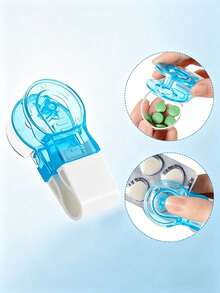 2/1pc Portable Pill Dispenser With Pill Box, Travel Pill Dispenser, Suitable For Blister Pack Tablets, Portable Pill Dispenser, Pill Opener, Pill Dispenser, Travel Essential, Home Gadget, Pill, Capsule Aid Tool, New Pill Dispenser - Multicolor - View 2