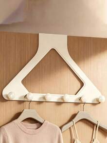 1pc Triangle Door Hook, Large Over Door Coat Rack, Thickened ABS Plastic Material, Heavy Duty Multi-Function Hanging Rack For Clothes, Bags, Keys, Hats, Towels, Space Saving Storage For Home, Bedroom, Bathroom, Entryway, Laundry, Kitchen - Multicolor - View 10
