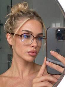 Blue Light Blocking Glasses, Anti-Fatigue, Lightweight, Comfortable, No Pressure On The Nose Even After Prolonged Wear, Light-Blocking Glasses, Suitable For Long-Term Office Work And Outdoor Use. - Glasses - View 1