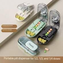 Cortador de pastillas portátil premium 1/2 cortador de tabletas preciso 3/4 1/4 tijeras divisoras de medicamento Euthyrox - Unitalla - Ver 10
