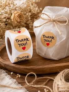 Gift Box Sealing Stickers, Packaging Bag Stickers, Heart Stickers, Thank You Sticky Notes, Sealing Stickers, Label Paper, Decorative Stickers For Plastic Bags And Paper Boxes, Gifts, Party Supplies - View 4