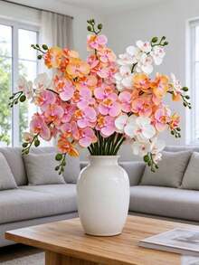 1PC--Premium-Look Artificial Phalaenopsis Orchids Autumn Home Decor Wedding Decorations-Perfect For Living Rooms, Bay Windows, Entryways, Wedding Arrangements, And General Decor. - Multicolor - View 9