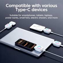140W Type-C Fast Charging With Auto Shut-Off, Overcharge Protection For Battery, Suitable For Night Charging, Black & White - Multicolor - View 6