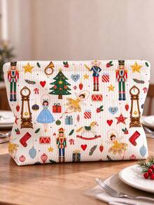 New Nutcracker Print Makeup Bag | French Print Travel Organizer Bag | Travel Essentials | Pool Must-Have | Toiletry Bag | Pool Storage Bag | Mother's Day Gift | Teacher's Day Gift | Suitable For Moms, Teachers, Friends And Nurses | Home Essentials | Graduation Gift | Easy To Clean Design | Portable Makeup Bag - Multicolor - View 5