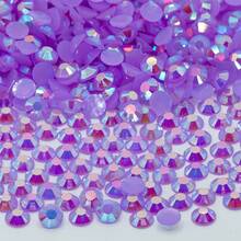4MM5020PCS Jelly AB Colorful Circular Flat Bottom Resin Rhinestone Flat Bottom Crystal Diamond Nail Art Handmade DIY Fabric Decorative Diamond - 4mm-5020PCS - View 29