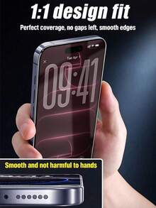 MSRI 4pcs/Pack, One-Click Dust-Free Screen Protector Film, Tempered Glass Film, Made Of Premium Reinforced Glass Material, Excellent Scratch And Wear Resistance, Effectively Avoids Screen Damage Caused By Daily Friction And Scratches, Long-Lasting Protection For Screen Clarity And Cleanliness, Extremely Smooth Surface, Optimized Touch Response, Sensitive Touch, Precise And Stable Point Recognition, Compatible With IPhone Ultra/18 Pro Max/18 Pro/18/17E/17 Pro Max/16 Pro Max/15 Pro Max/14 Pro Max/13 Pro Max/12 Pro Max/11 Pro Max/17 Pro/16 Pro/15/14/13/12/11 And Other Series. - Clear - View 2