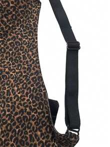 Leopard Print Seamless Push-Up Bra With Side Support For Women, Comfortable Casual Wear - Coffee Brown - View 7