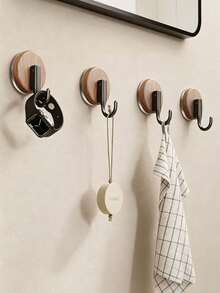 1/3pcs Suction Cup Wall Hooks, Suitable For Nursery, Heavy Duty Removable Bathroom Hooks, Baby Room Storage Organizer - Multicolor - View 1