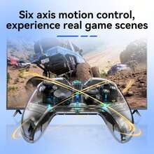G6 Pro Wireless Bluetooth Controller Features Carbon-Film Joysticks And Hall-Effect Trigger Buttons, Dual Vibration Motors, A Six-Axis Gyroscope, A 400mAh Battery, Macro Programming, And Turbo Mode. It Is Compatible With Switch, Android, IOS, And PC. - View 7