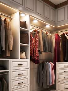 1 Pack/3 Packs Remote Control Cabinet Light Night Light, Magnetic Installation Spotlight, Adjustable Brightness And Color Temperature, RGB Lighting Effect - Warm/White/Neutral+9 RGB Color - View 3