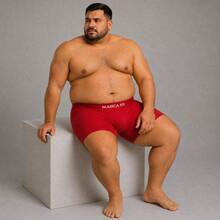 Kit com 4 Cuecas Boxer Plus Size Microfibra Masculino Extra Grande Adulto - Multicolorido - Visão 2