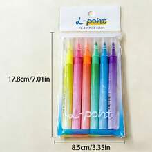 12pcs Soft Tone Fluorescent Markers With Outline Pens, Layerable Fluorescent Markers, Student Note Marking Pens, Highlight And Doodle Pens, No Bleed, Quick-Drying Ink, For Journaling, Bible Study, School And Office Use - Multicolor - View 10