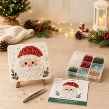 DIY Christmas Glass Mosaic Art Kit, Adult Red Cardinal Sea Glass Handmade Craft | Includes Colored Glass Pieces, Canvas And Tools, Relaxing Creative Activity, Great Gift Choice, DIY, Activity, Mosaic, Hobby, Christmas, Halloween - Multicolor - View 2