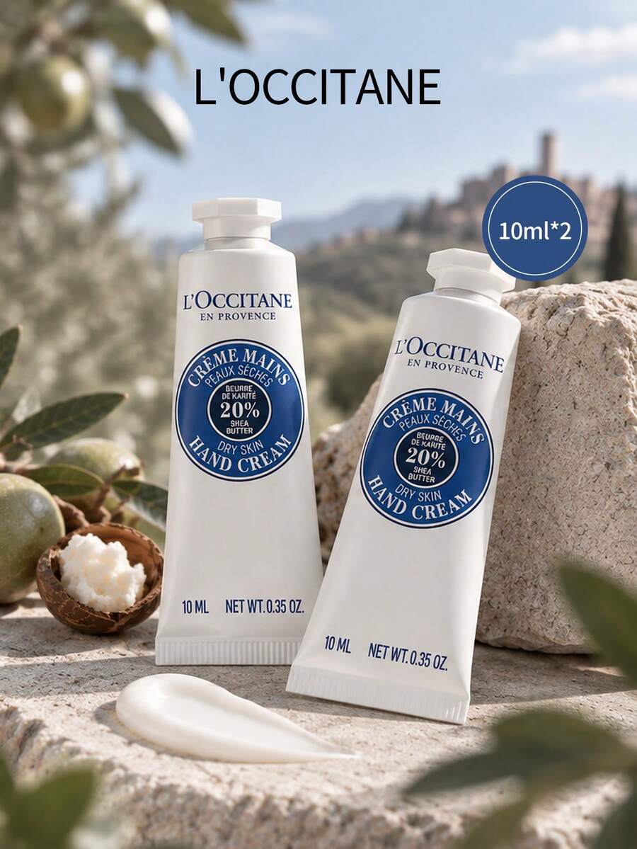 L'Occitane Shea Butter Hand Cream (Suitable For Dry Skin) - Provides Moisturizing, Nourishing And Hydrating - 10ml*2 - View 1