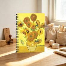 1pc A5 Floral Pattern Cover Spiral Notebook Diary, Perfect For School And Office Use, Great Gift For Friends, Colleagues, Boyfriend/Girlfriend, Back To School Supplies - Floral Series - View 6